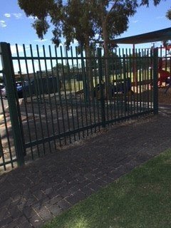 fencing around park