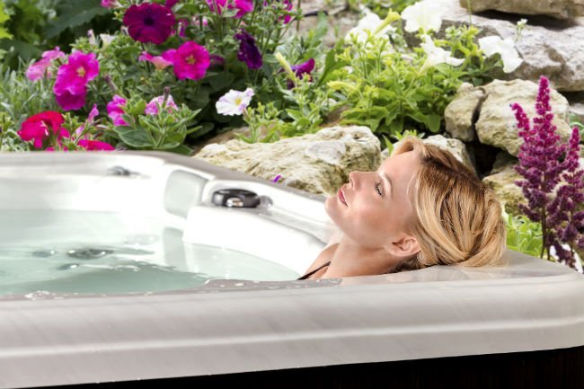 Garden spas at our showroom in the North East of England