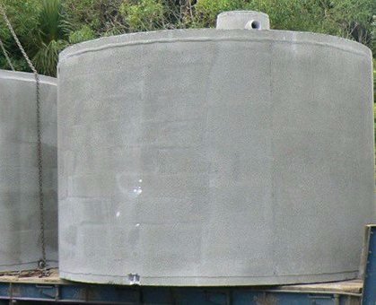 View of a concrete water tank