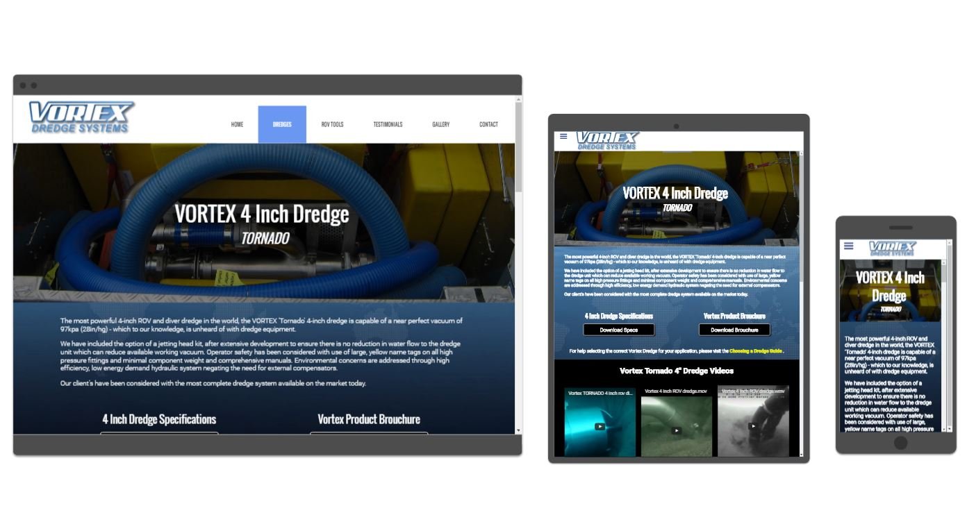 Vortex Dredge Responsive Website Example
