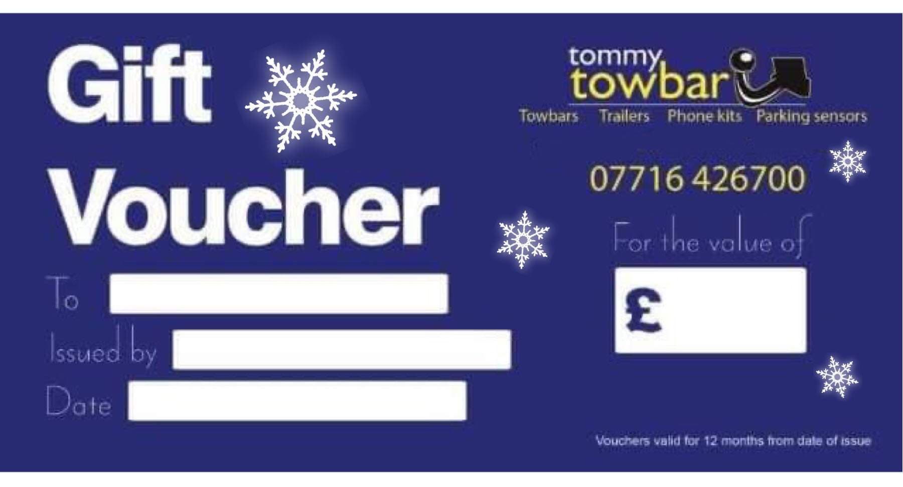 Treat someone this Christmas with a Tommy Towbar Gift Voucher!