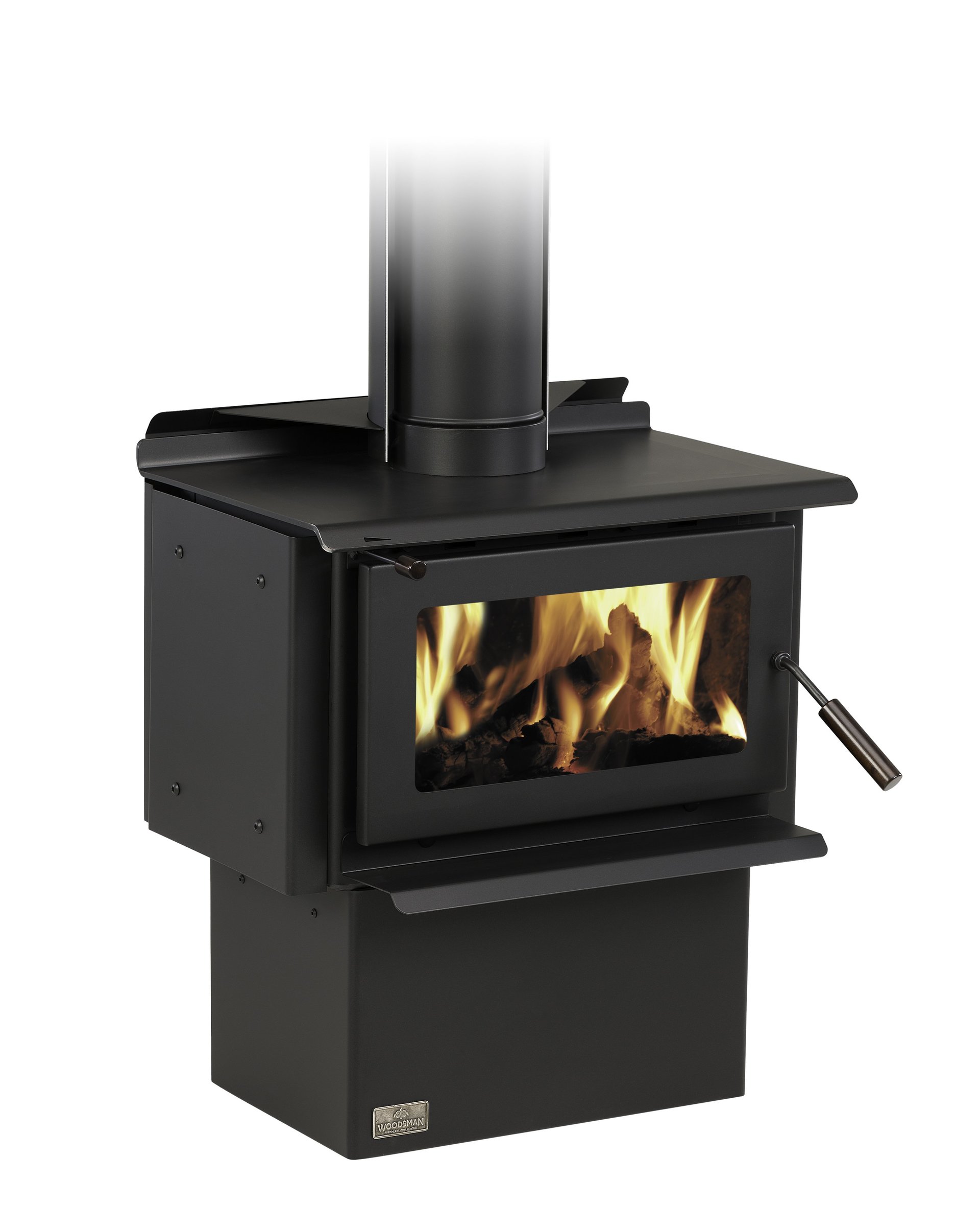 View of a modern fireplace