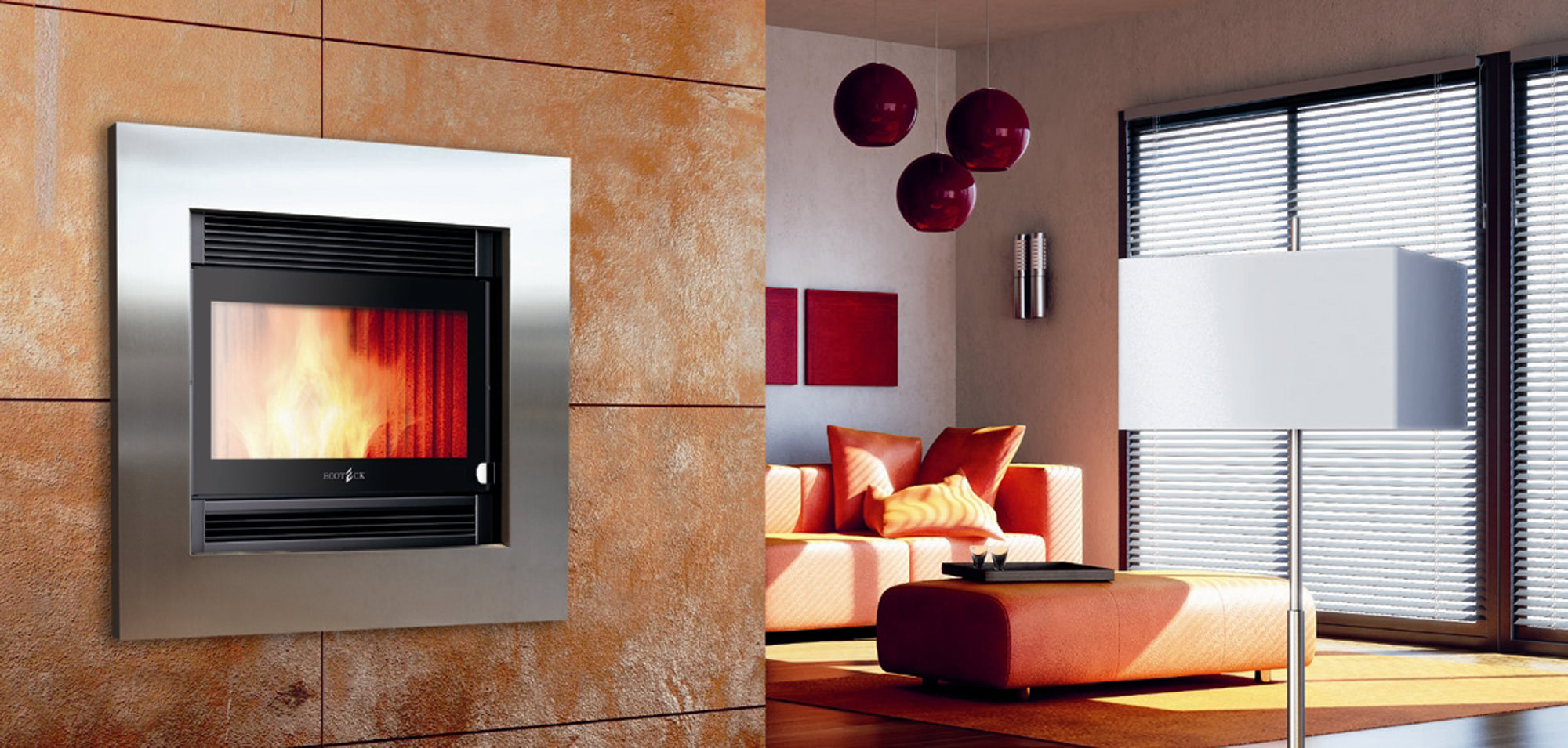 wall mounted fireplace