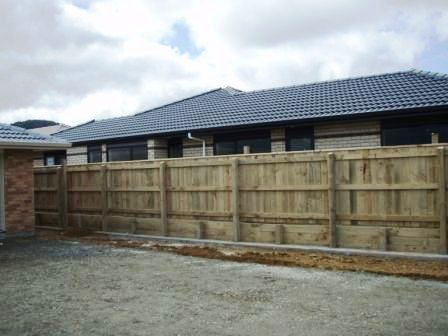 Residential timber fence