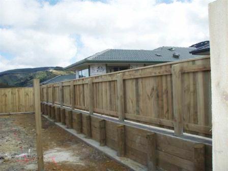 Residential timber fence