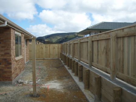 Residential timber fence