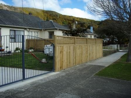 Residential timber fence