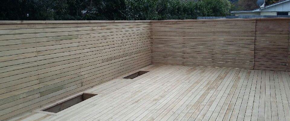 View of a timber fencing done by experts 