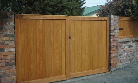 Residential timber fence