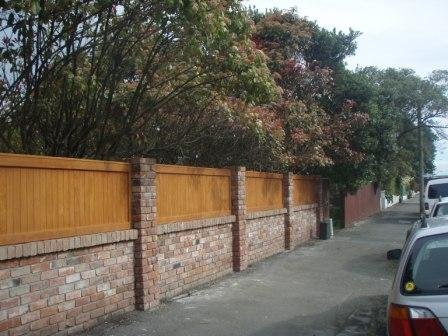 Residential timber fence
