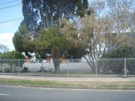 View of installed security fence
