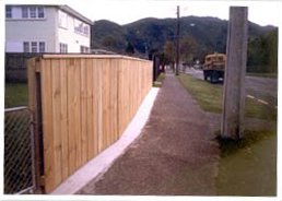 Residential timber fence