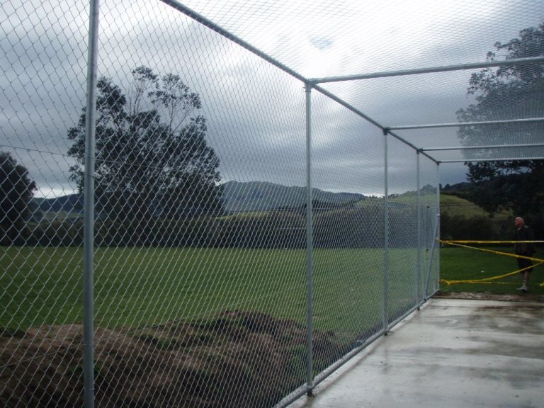 Installed durable sports fence