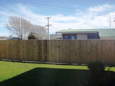 Residential timber fence