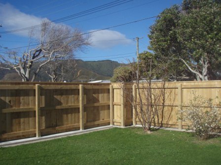 Residential timber fence