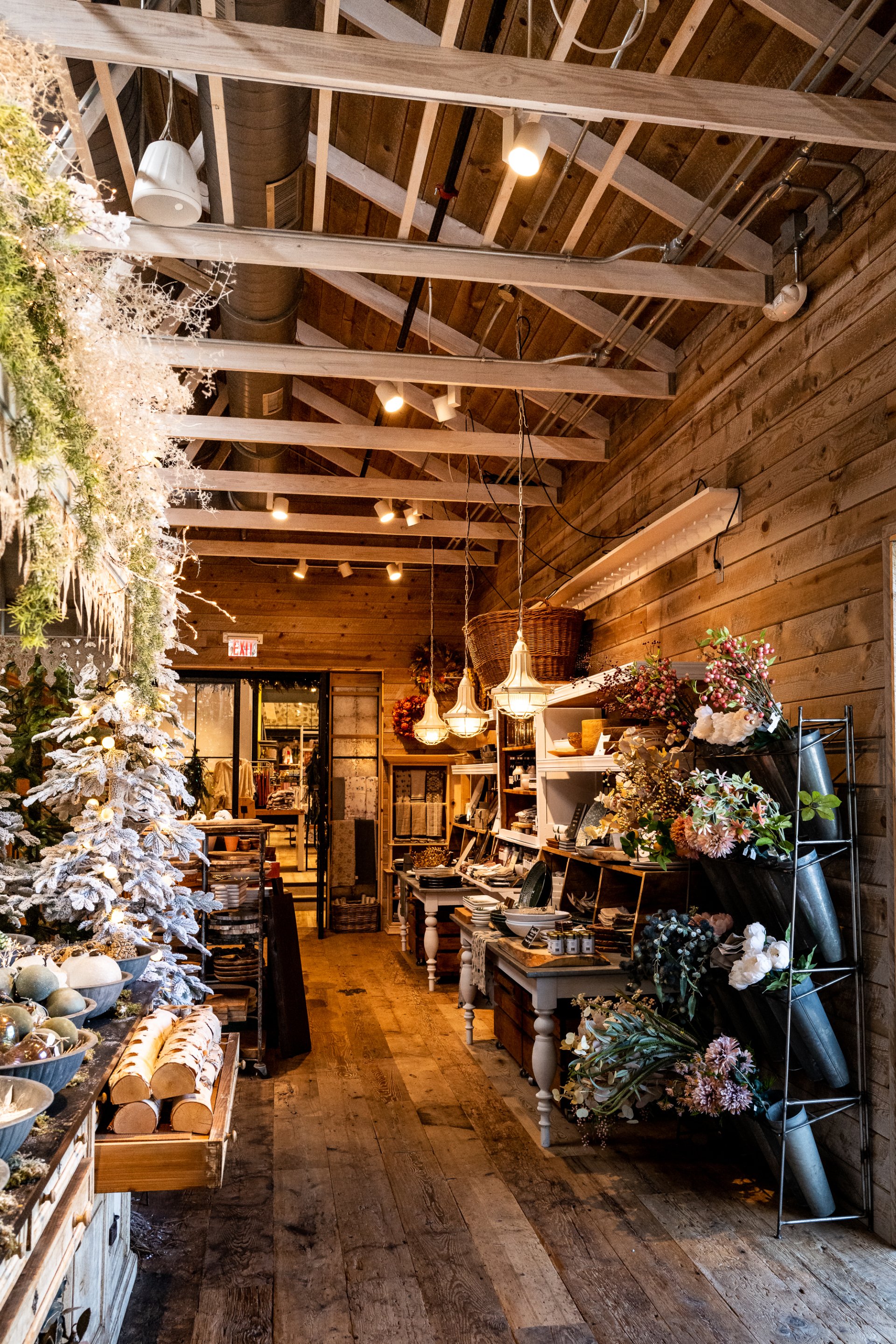 Commercial Timber Framing transforms retail spaces in Devon, Pennsylvania.