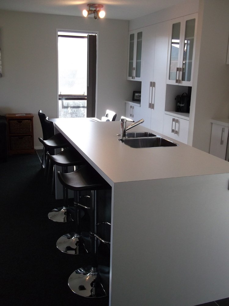 View of the kitchen designed by expert in Christchurch