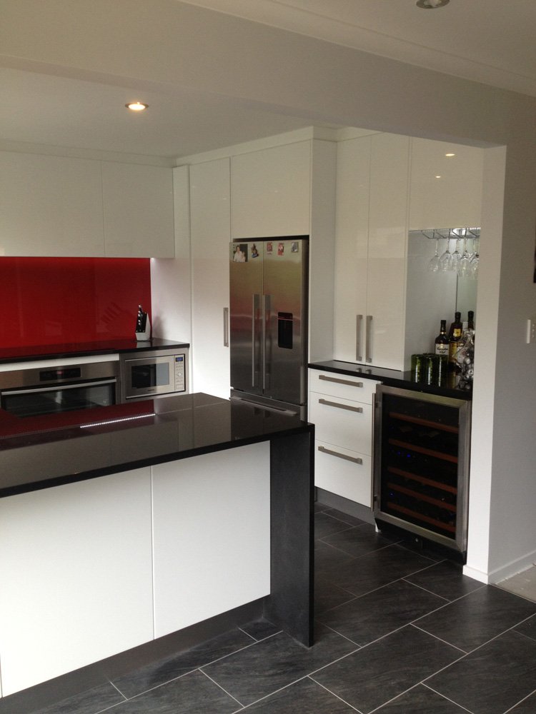 View of the kitchen fitted with various quality accessories in Christchurch