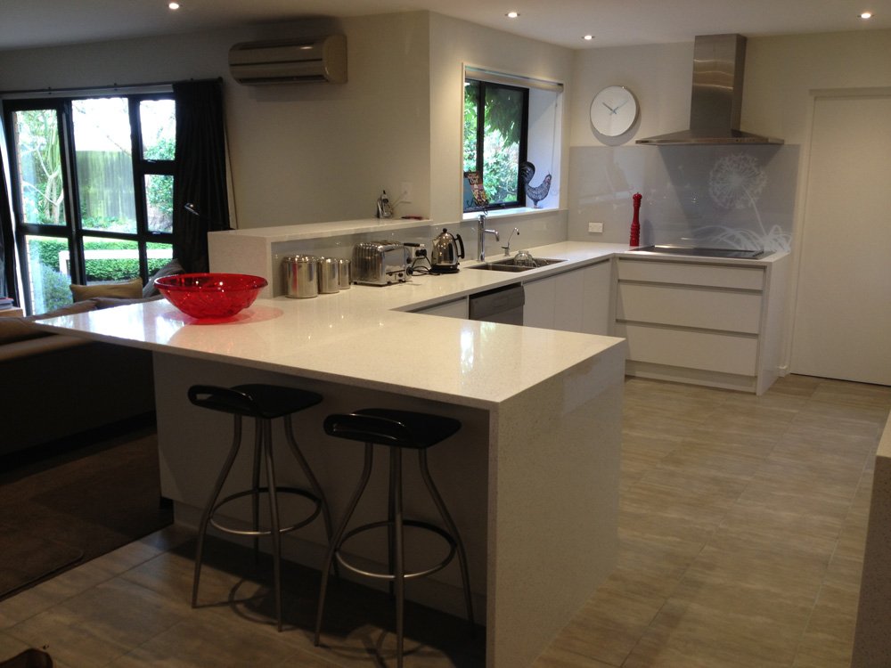 View of the kitchen designed by experts in Christchurch