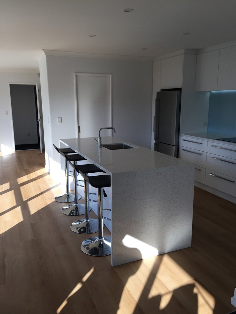 View of the kitchen fitted with various accessories in Christchurch