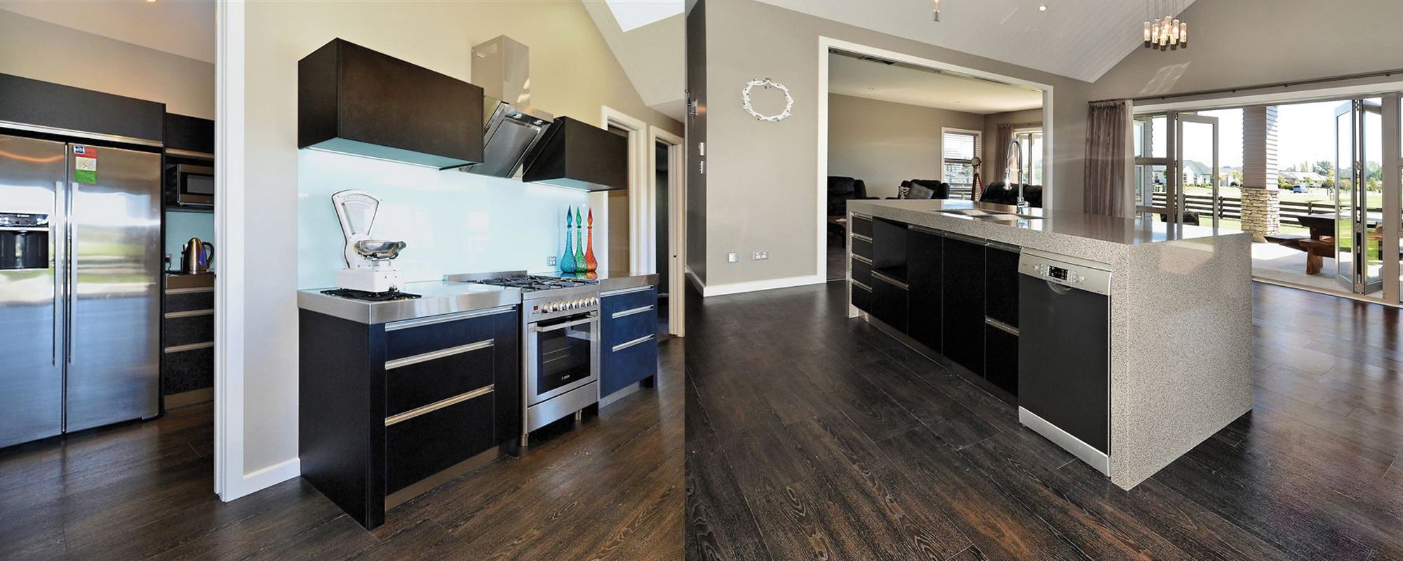 View of kitchen after repair 
