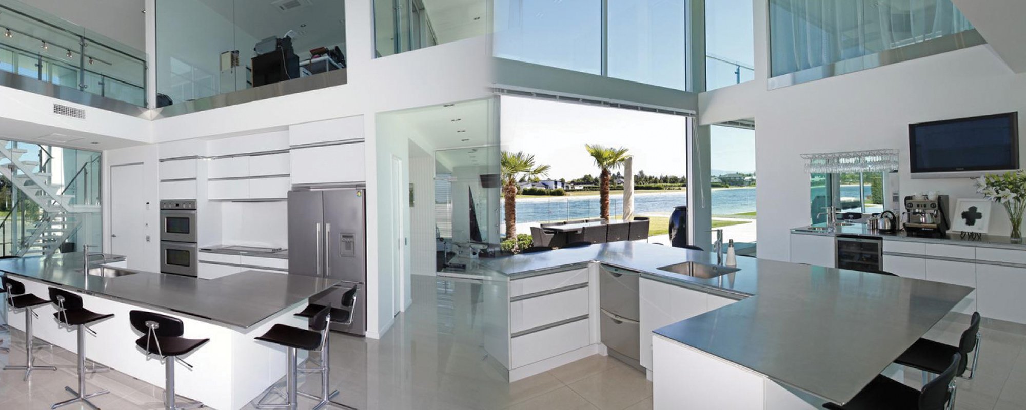 Interior view of the kitchen after repair 