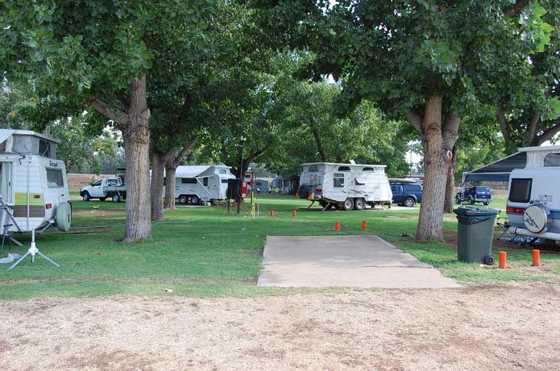 shaded area for caravans