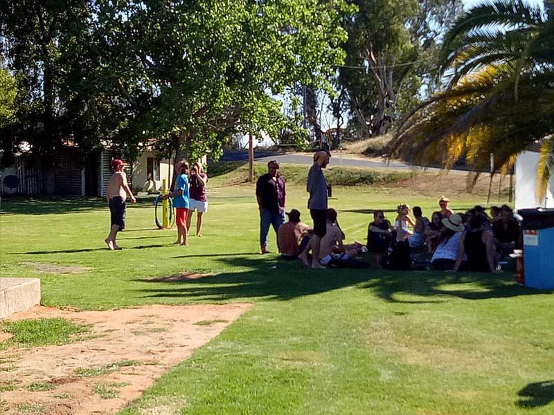 people at caravan park in carlwaa