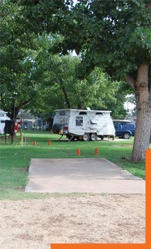Shaded area in caravan park