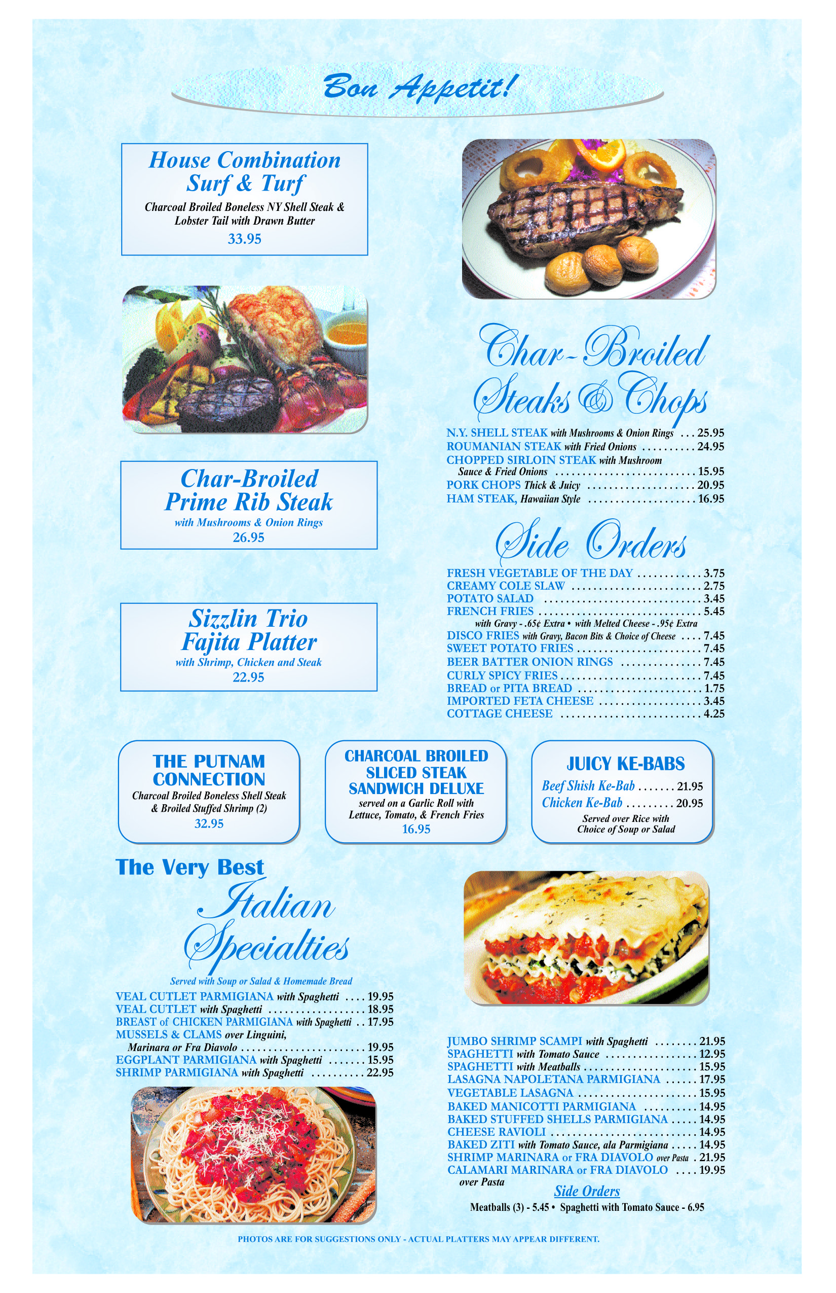 Dinner (Bon Appetit) Putnam Diner and Restaurant, Patterson, NY