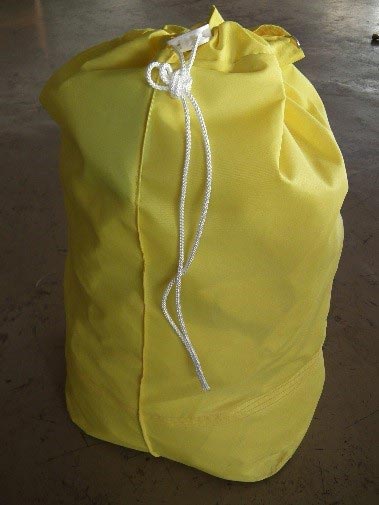 Yellow color bag with strap