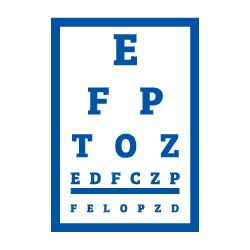 icon of eye test chart