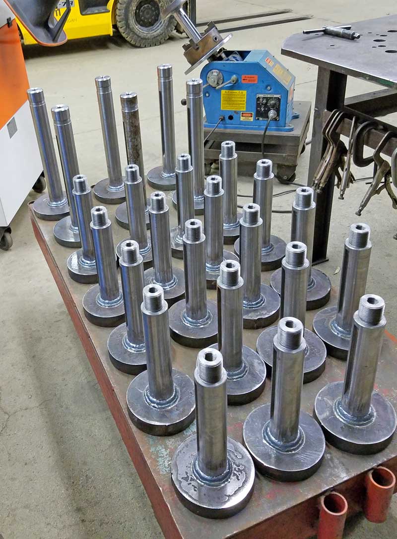 Spindle Shafts Welded Using the Model PS1F Welding Positioner