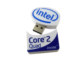 INTEL LOGO USB DISK דיסק און קי לוגו אינטל