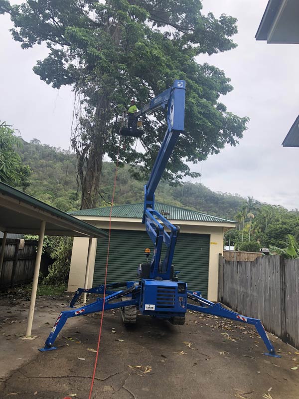 blue drive able crane