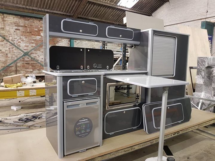 Campervan kitchen units designed by Northern Rose