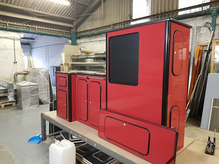 Campervan kitchen units designed by Northern Rose