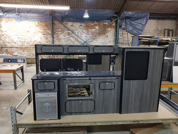 Campervan kitchen units designed by Northern Rose