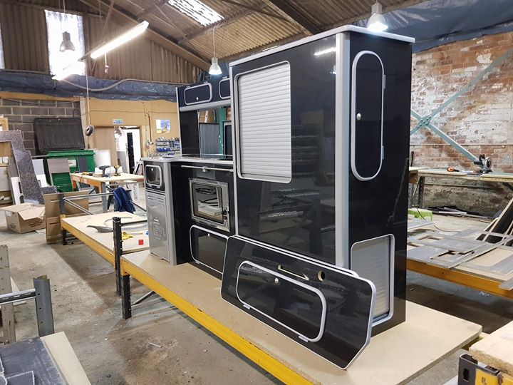 Campervan kitchen units designed by Northern Rose
