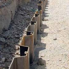 Trench sheets in use