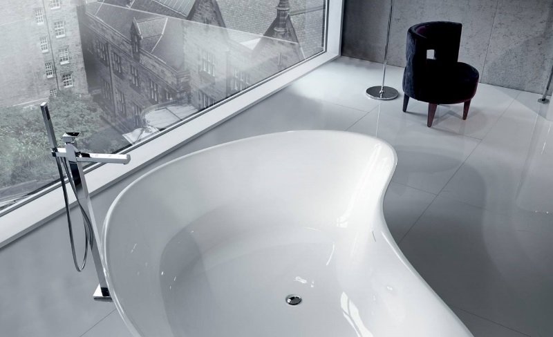 Picture window in a bathroom