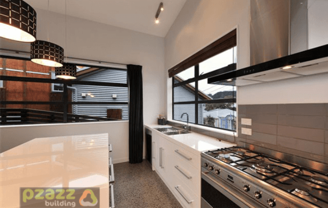 Black and white kitchen