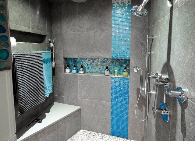 Natural materials in the bathroom