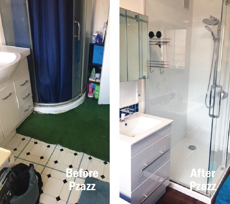 Mariner bathroom before and after