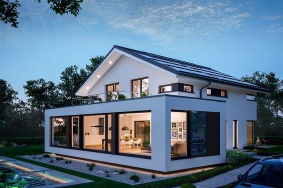 Small backyard with planters, seating and table