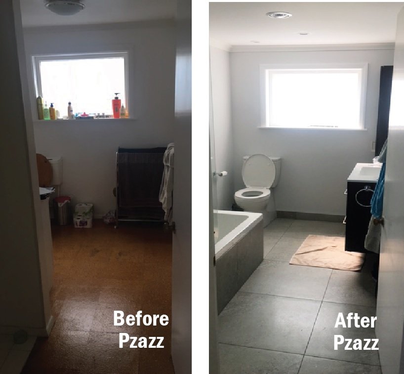 Dark bathroom becomes lighter