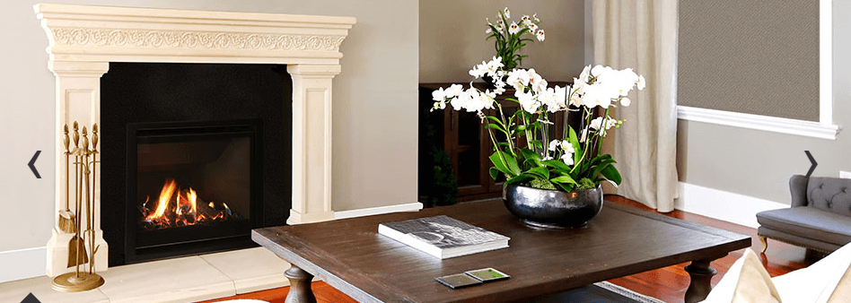 Traditional fireplace