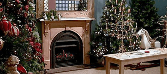 Fireplace at Christmas