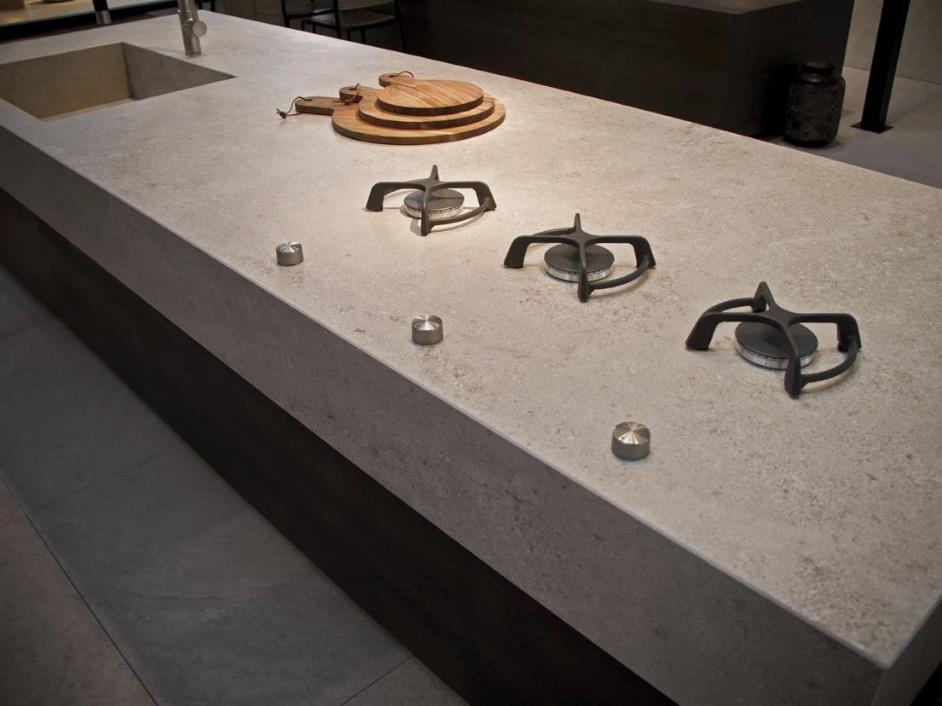 Porcelain stoneware kitchen benchtop