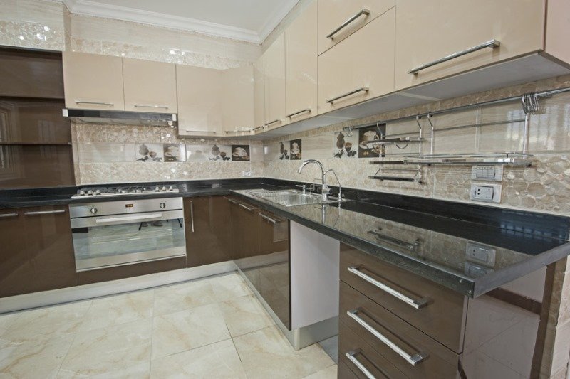 Tuxedo cabinets in the kitchen